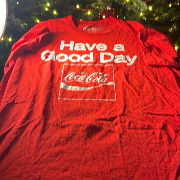 Coca Cola Have a Good Day Coca Cola Logo Tee Color Red Size Large - Picture 1 of 3